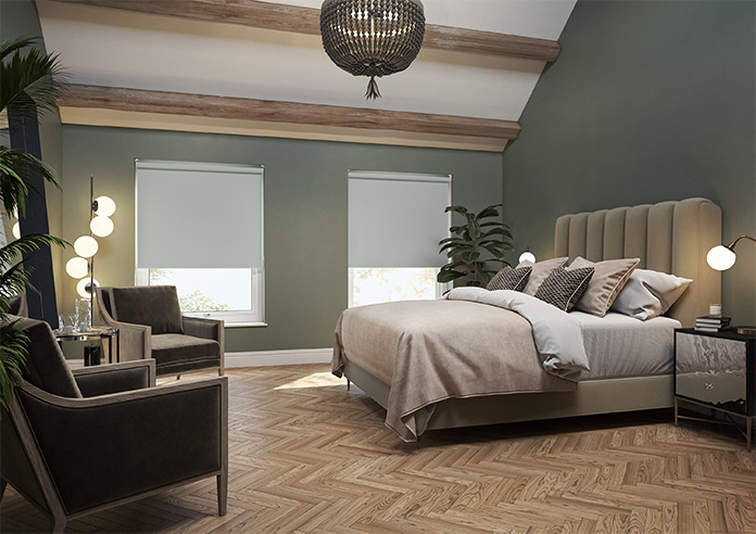 Trinity (FR Blackout), Heron Grey - Twist&Fit Roller Blind - Image 7